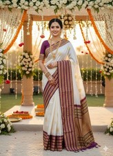 Designer Sari Bollywood Bridal Silk Saree Blouse South Indian Party Wear Saree