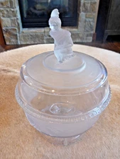 GILLINDER & SON'S  WESTWARD HO 12" HIGH FOOTED COVERED COMPOTE-Great Condition