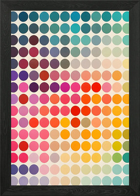 Buntes Kreismuster gerahmtes Wandbild Poster Leinwanddruck Bild