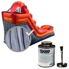 Inflatable Bounce House Vinyl Repair Patch Kit 12x60 in SX69 Cement Adhesive 4oz