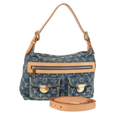 LOUIS VUITTON Monogram denim Buggy PM Shoulder Bag Blue M95049 LV Auth yk18050AM