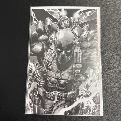 WADE WILSON DEADPOOL #1 MICO SUAYAN VIRGIN AQ B&W SKETCH MEGACON 2026 LTD 500