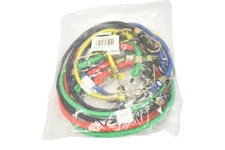 Grainger 4HXF7B Bungee Cord Assortment PK10 10 Piece Mixed Hooks Tie Down Set