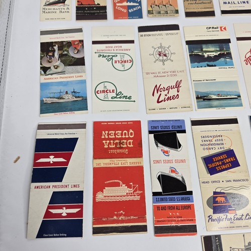Vintage Streichholzheftchenhüllen - Schiffe und Boote 40er-80er Jahre Konvolut 35 - Bild 2 von 8