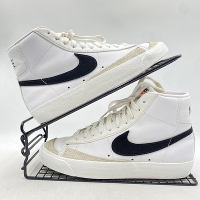 Nike Blazer Mid Weiß Schwarz Sneaker Größe UK 4 Damen Leder Gym High Top