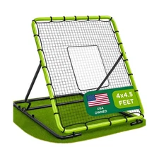 Baseball Rebounder Net 4x4.5 Ft Pitchback Trainer Bounce Back Fielding Net fo...