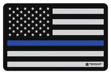 TekMat Police Thin Blue Line Support Bench Cleaning Mat