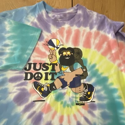 Nike Peace Love Basketball Tie Dye Festival Hike Hiker Just Do it T-shirt Sz M