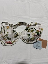 Women's Ruched Underwire Bikini Top Shade  Shore Multi Ditsy Floral Print 38 DD