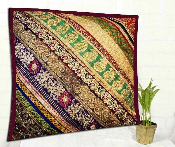 24" Handmade Patchwork Bead Embroidered Throw Living Room Cushion Pillow Cover
Opens in a new window