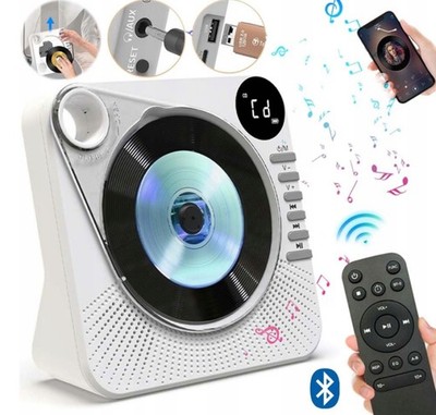 Tragbarer CD Player mit Bluetooth mit LED Display HiFi für Auto & Zuhause