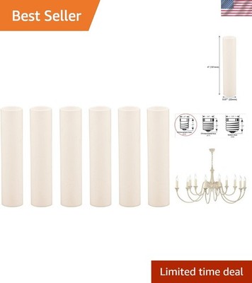 4 Inch Tall Cream Plastic Candle Covers Sleeves Chandelier Socket Covers - Sl...