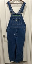 Liberty Overalls Denim Bib Overalls Mens 42x32 Blue Workwear Farming Distressed