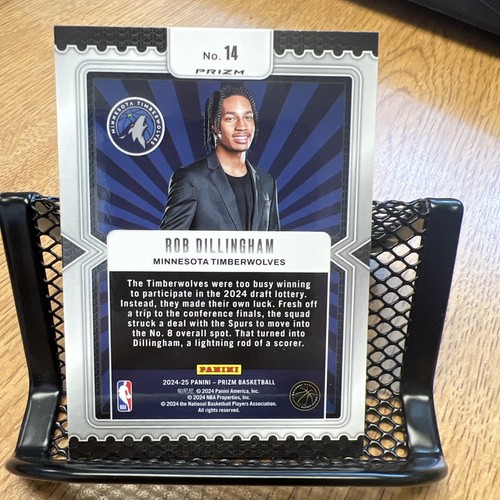 2024-25 Panini Prizm Rob Dillingham #14 Fast Break Luck of the Lottery RC Rookie - Picture 2 of 2