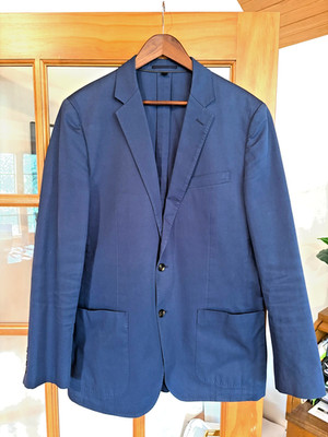 J. Crew blue Ludlow unstructured blazer sport coat jacket men 42l