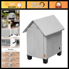 Insulated Outdoor Dog House with Warm Mat  Elevated Feet - Weatherproof Pet Bed