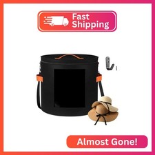 kushon Oversized Hat Storage Box for Women Men 19" D x 17" H Cowboy Hat Boxes