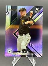 2019 Bowman Platinum James Marvel #TOP-76 Purple Foil /250 Top Prospects Rookie
