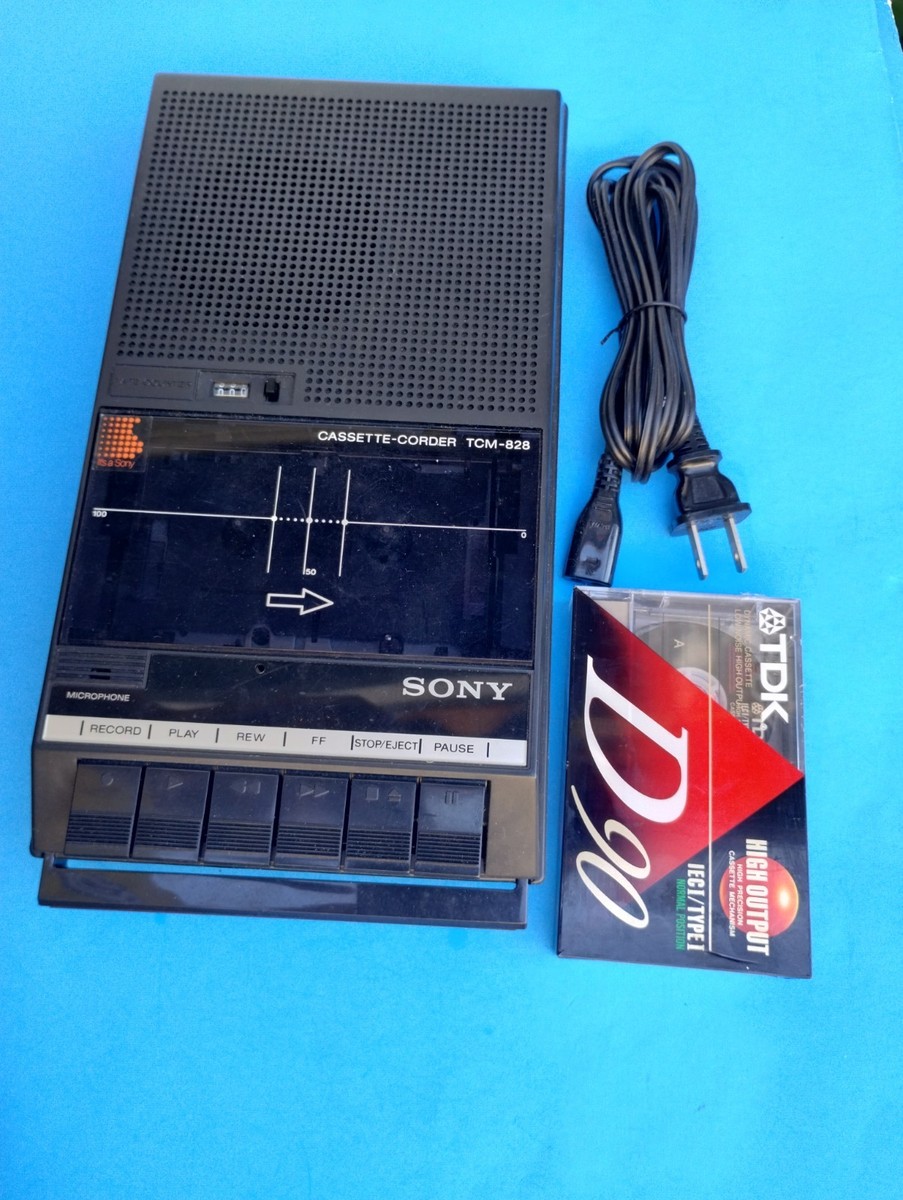 Vintage 1986 Sony TCM-828 Cassette Recorder Player w/Power Cord
