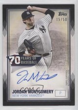 2021 Topps 70 Years of Baseball Black /50 Jordan Montgomery #70YA-JM Auto k0w