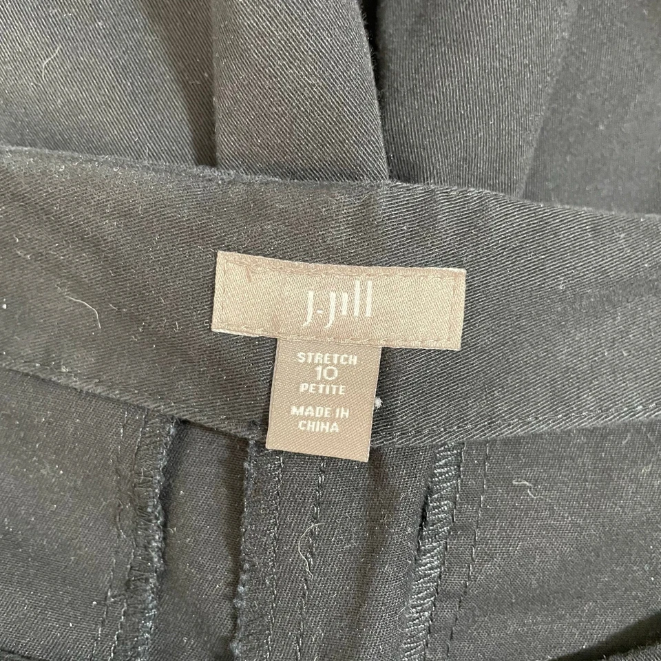 J Jill Women's Black Ankle Length Preppy Chino Dress Pants - Size 10 Petite-10P - Image 3 of 4