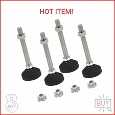Seimneire 4pcs Swivel Furniture Leg Levelers, Adjustable Leveling Feet Glide for