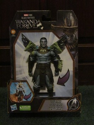 Marvel Studios Black Panther Wakanda Forever Shark Action Attuma Figure 6'' BNIP