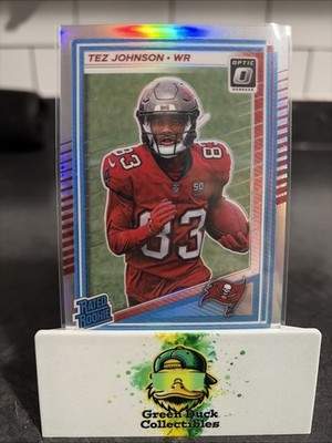 2025 Donruss Optic Tez Johnson Rookie Preview Silver Prizm Plus Five TB Bucs
