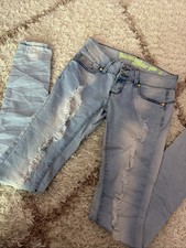 Schöne Damen Destroyed Jeans Hose Gr M.