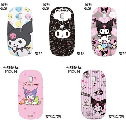 Kuromi Anime Wireless Gaming Mouse USB Receiver Optical For PC Laptop Gift