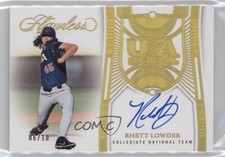 2024 Panini Flawless USA Baseball Signatures Gold 6/10 Rhett Lowder Auto 1fl4