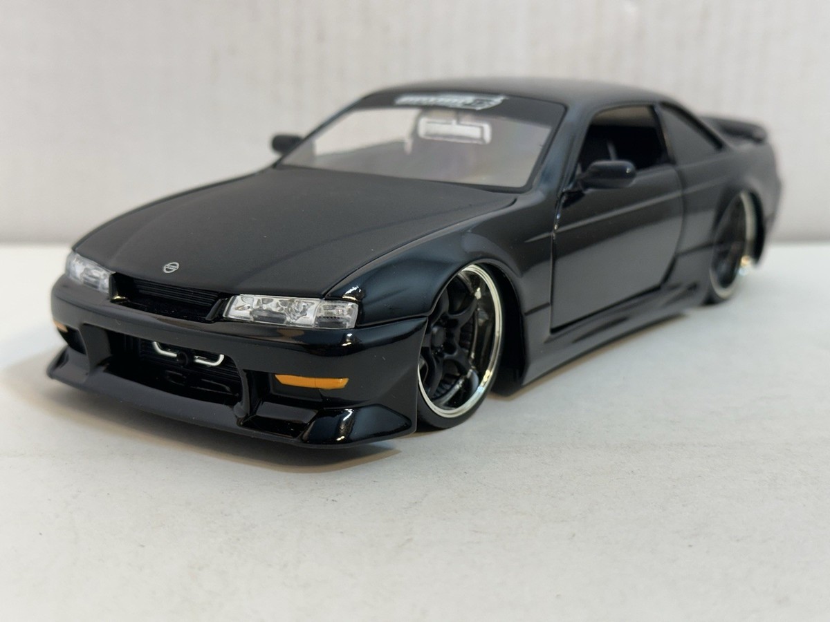 JADA OPTION D 1998 NISSAN 240SX (S-14) BLACK 1:24 DIECAST MODEL