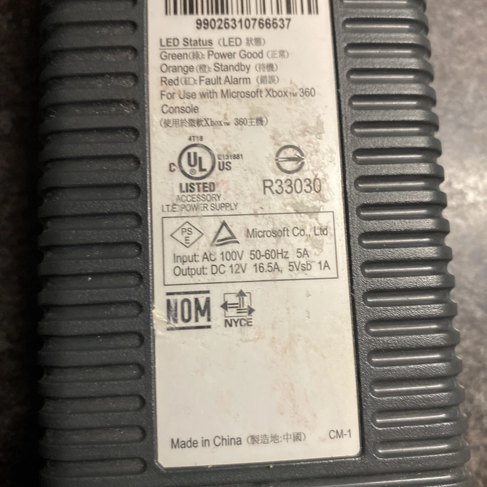 Microsoft Xbox 360 Power Supply AC Adapter Brick Only 203W DPSN-186EB A - Image 4 of 4