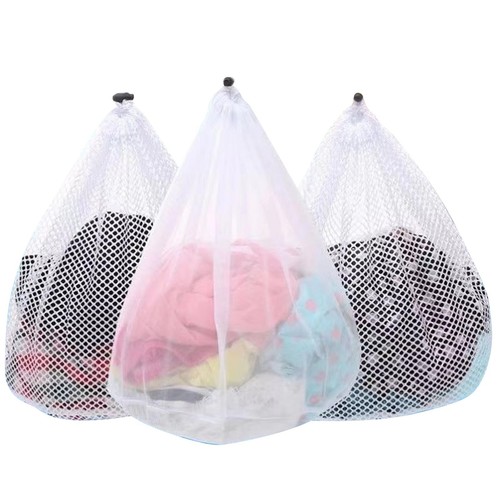 3Pcs Mesh Laundry Bags Washing Machine Mesh Wash Bags Jumbo for Delicates Clo...