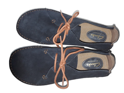 Clarks Halbschuhe Janey Mae Leder dunkelblau navy suede UK 5 EU 38 NEU