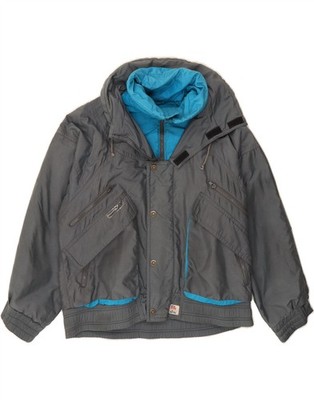 ELHO Mens Hooded Windbreaker Jacket IT 48 Medium Grey Polyamide AI01