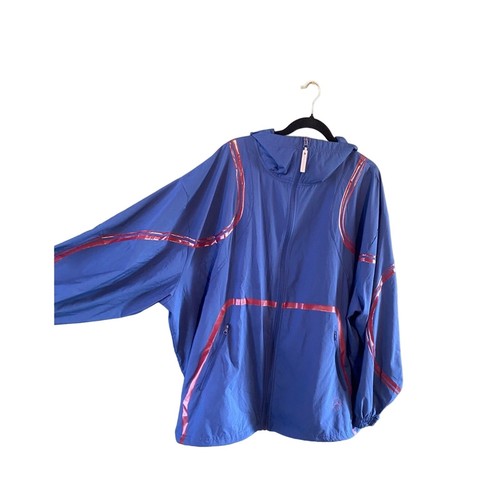 ADIDAS Windbreaker Womens 2XL True Pace Blue Mesh Jacket BY STELLA MCCARTNEY EUC - Picture 5 of 13