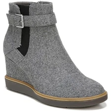 Dr. Scholl's Shoes Womens Jacinda Gray Buckle Ankle Boots Shoes 7 7.5 BHFO 3869