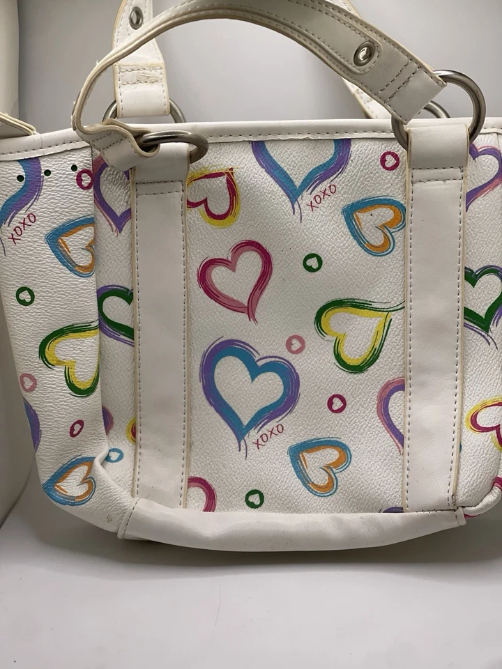 Bolso de mano vintage XOXO monograma estampado corazón Y2K Foto 4 de 4