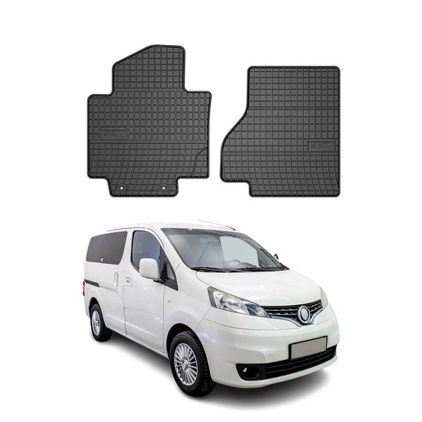 Omac Gummi FußMatten FüR Nissan NV200 Ev 2013-2020 Automatten Gummi Schwarz 2Tlg-image