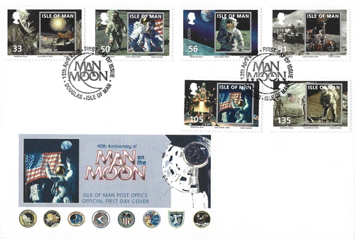 2009 Isle of Man 40th Anniversary of First Manned Moon Landing (1st issue) FDC