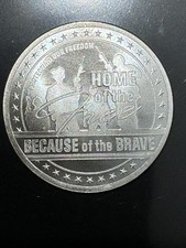1oz GSM Home of the Free Because of the Brave BU Silver Round Coin 109.65 per troy oz