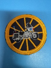 Vintage Motorcycle Police Patch. Made In USA. Cheesecloth Backing.