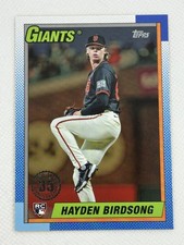 Hayden Birdsong GOLD 2025 Topps 1990 35th Anniversary Rookie SP Giants #/50