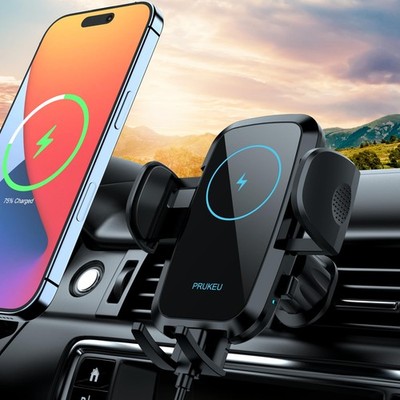 Handyhalterung Auto mit Ladefunktion 15W Qi Ladestation Auto Wireless Charger