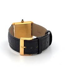 Vintage Must de Cartier Tank 23mm 18K Gold Electroplated Swiss Manual Wind Watch 3