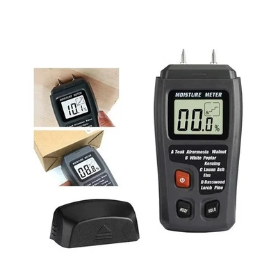HOMTAS Feuchtigkeitsmesser Messgerät Holz Mauer Wand Bau Feuchte Messer Messen LCD