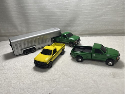 #ad Ertl F350 Maisto Green John Deer Color Trailer Lot $13.98