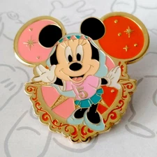 Minnie Mouse 5th Anniversary Celebration TDR TDS Game Prize Disney Pin 48334