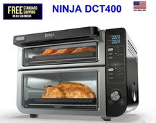 Ninja DCT400 10-in-1 Double Oven FlexDoor Convection Air Fry Bake Broil DCT401